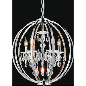 5 Light Chandeliers with Chrome Finish