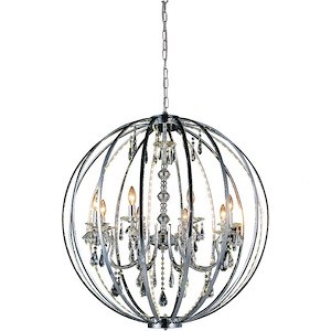 8 Light Chandeliers with Chrome Finish