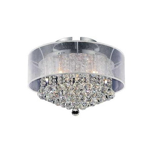 9 Light Flush Mount with Chrome Finish - 1252956