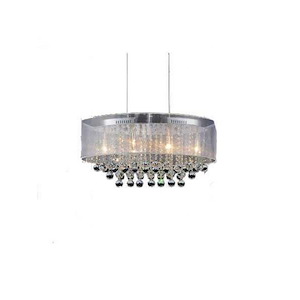 6 Light Chandelier with Chrome Finish