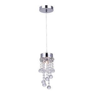 1 Light Mini Pendant with Chrome Finish