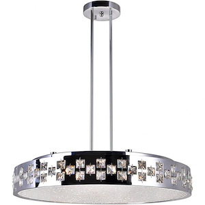 10 Light Chandelier with Chrome Finish