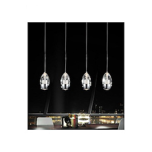 4 Light Chandelier with Chrome Finish - 901577