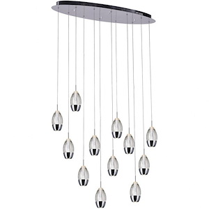 12 Light Chandelier with Chrome Finish - 901580