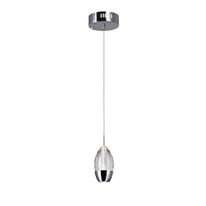 1 Light Mini Pendant with Chrome Finish