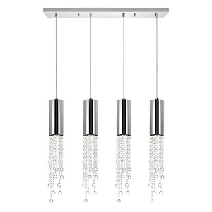 4 Light Chandelier with Chrome Finish