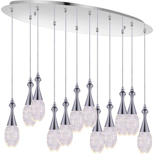 12 Light Chandelier with Chrome Finish - 901627