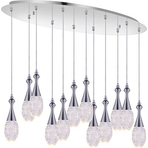 12 Light Chandelier with Chrome Finish