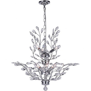 9 Light Chandelier with Chrome Finish - 901640