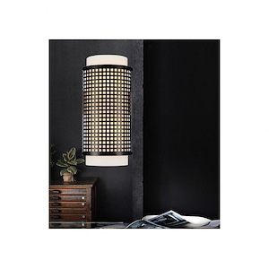 2 Light Wall Sconce with Black Finish