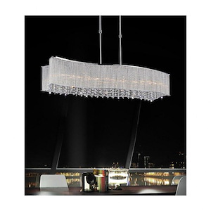 8 Light Chandelier with Chrome Finish