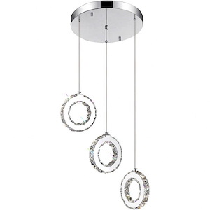 LED Chandelier with Chrome Finish - 901706