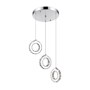 LED Chandelier with Chrome Finish