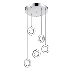 LED Chandelier with Chrome Finish - 901707