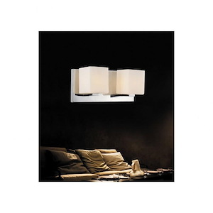 2 Light Wall Sconce with Satin Nickel Finish - 901739