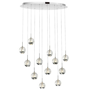 12 Light Chandelier with Chrome Finish - 901764