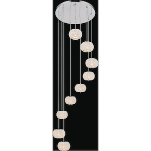 9 Light Chandelier with Chrome Finish - 901807