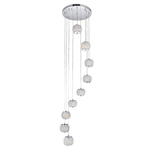 9 Light Chandelier with Chrome Finish