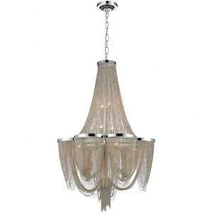 10 Light Chandelier with Chrome Finish - 901816