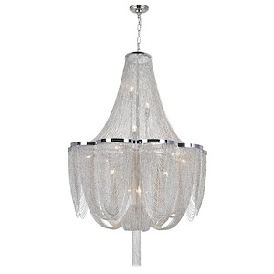 10 Light Chandelier with Chrome Finish