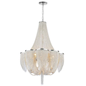 18 Light Chandelier with Chrome Finish