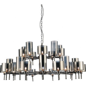 30 Light Chandelier with Pearl Black Finish