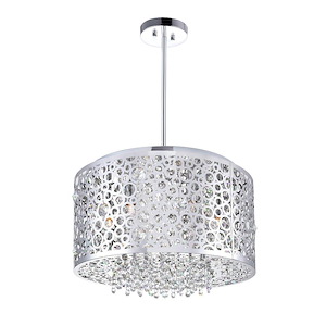 6 Light Chandelier with Chrome Finish