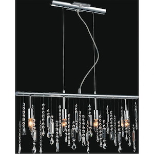 4 Light Chandelier with Chrome Finish - 902007