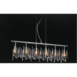 6 Light Chandelier with Chrome Finish