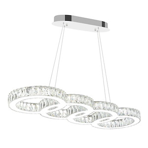 LED Light Chandelier with Chrome Finish