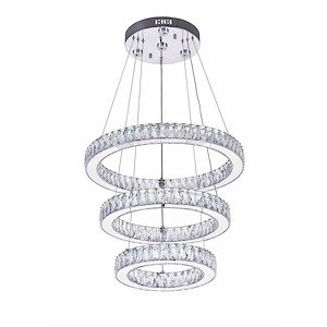 LED Chandelier with Chrome Finish