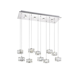 LED Chandelier with Chrome Finish