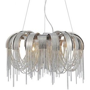 8 Light Down Chandelier with Chrome finish - 902190