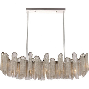 7 Light Down Chandelier with Chrome finish