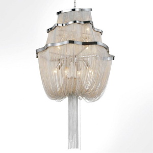 9 Light Chandelier with Chrome Finish
