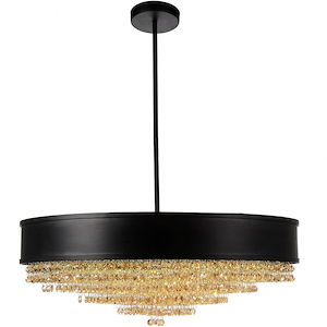 10 Light Chandelier with Black Finish