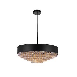 10 Light Chandelier with Black Finish