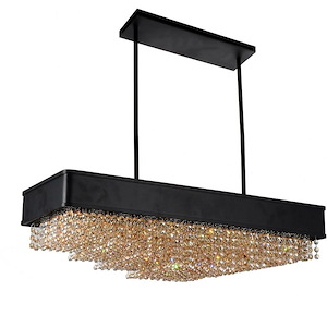 10 Light Chandelier with Black Finish - 902282