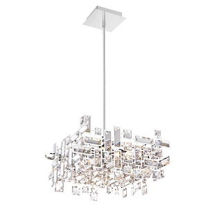 6 Light Chandelier with Chrome Finish