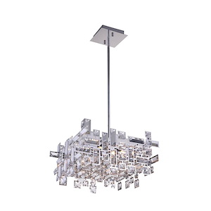 8 Light Chandelier with Chrome Finish