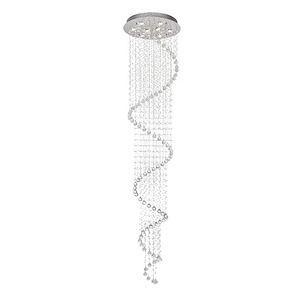 Spiral - 8 Light Flush Mount-110 Inches Tall and 24 Inches Wide