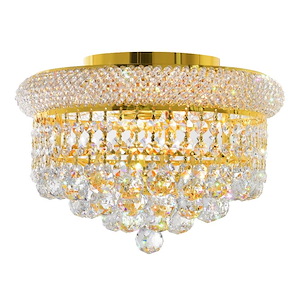 4 Light Flush Mount with Gold Finish - 902471