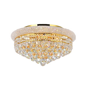 8 Light Flush Mount with Gold Finish - 902477