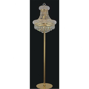 8 Light Floor Lamp with Gold Finish