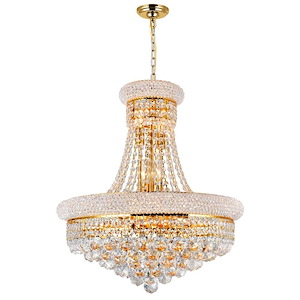 14 Light Chandelier with Gold Finish