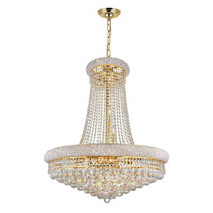 19 Light Chandelier with Gold Finish