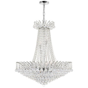 22 Light Chandelier with Chrome Finish