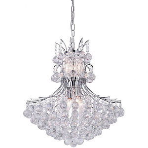 10 Light Chandelier with Chrome Finish - 902598