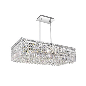 10 Light Chandelier with Chrome Finish