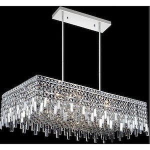 10 Light Chandelier with Chrome Finish - 902622